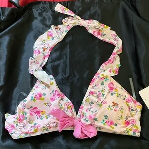 Disney Pink Floral Bikini Top